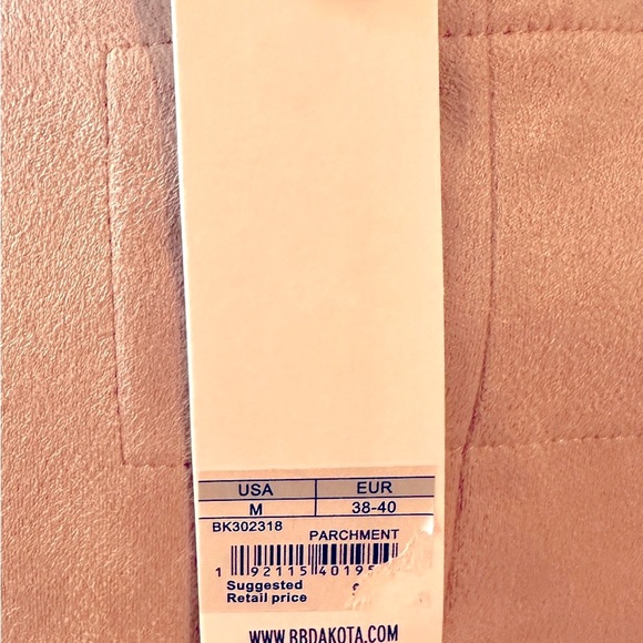 NWT BB Dakota Blush Pink faux suede open front jacket New from Nordstrom. Medium - Picture 5 of 8